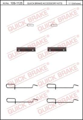 Accessory Kit, disc brake pad 109-1125