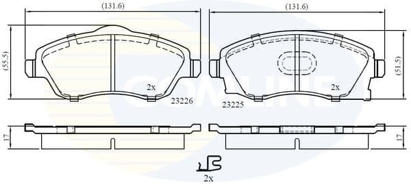 Brake pads front CBP31112
