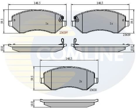 Brake pads front CBP31162
