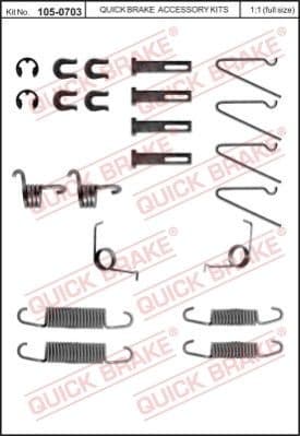 Accessory Kit, brake shoes 105-0703