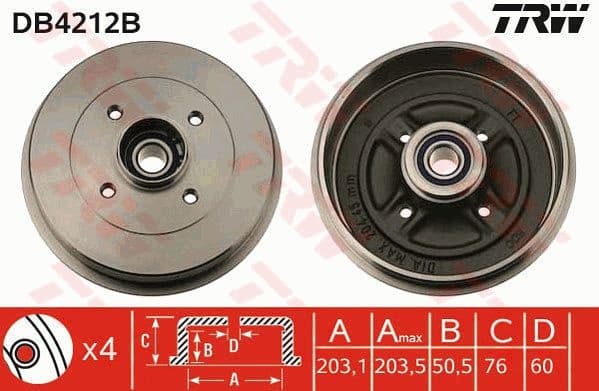 Brake Drum DB4212B