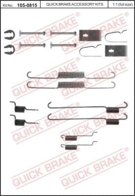 Brake shoes accessory kit 105-0815
