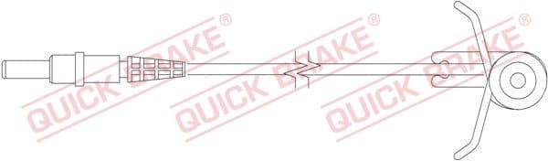 Warning Contact, brake pad wear WS0186A