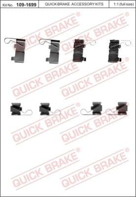 Accessory Kit, disc brake pad 109-1699