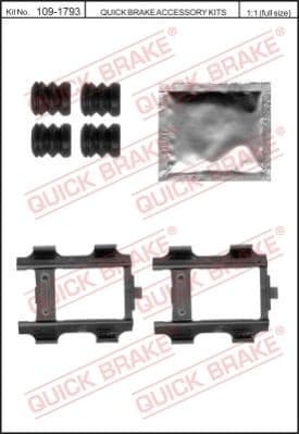 Accessory Kit, disc brake pad 109-1793