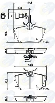 Brake pads rear CBP11151