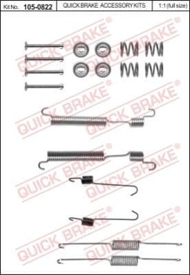 Accessory Kit, brake shoes 105-0822
