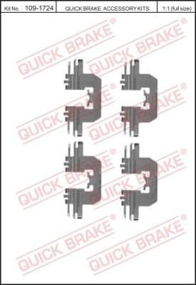 Accessory Kit, disc brake pad 109-1724