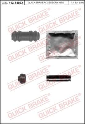 Brake caliper guide repkit 1131403X