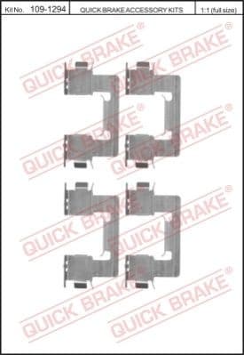 Accessory Kit, disc brake pad 109-1294