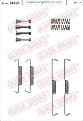 Brake shoes accessory kit 105-0041