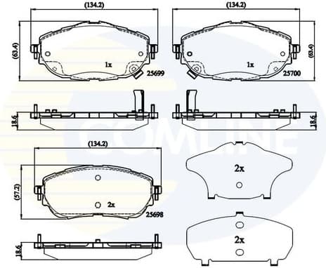 Brake pads front CBP32207
