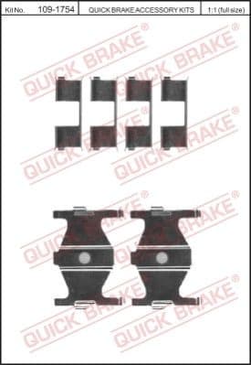 Accessory Kit, disc brake pad 109-1754
