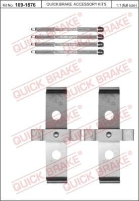 Accessory Kit, disc brake pad 109-1876
