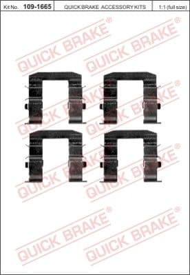 Accessory Kit, disc brake pad 109-1665