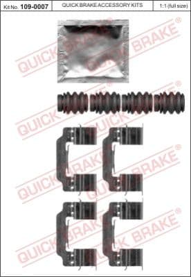 Brake pads accessory kit 109-0007