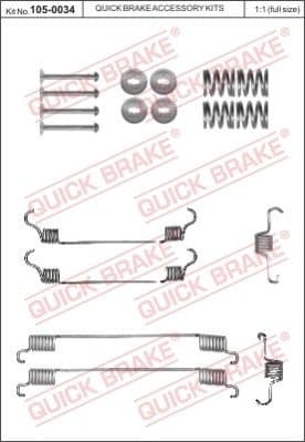 Accessory Kit, brake shoes 105-0034