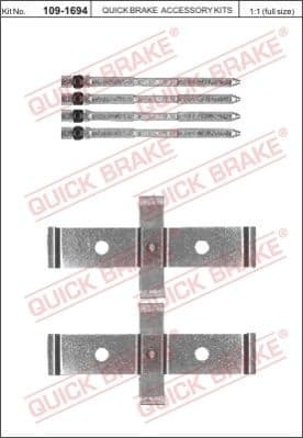 Accessory Kit, disc brake pad 109-1694