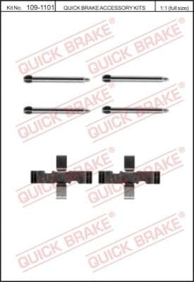Accessory Kit, disc brake pad 109-1101
