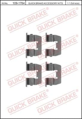 Accessory Kit, disc brake pad 109-1764