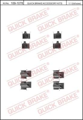 Accessory Kit, disc brake pad 109-1078