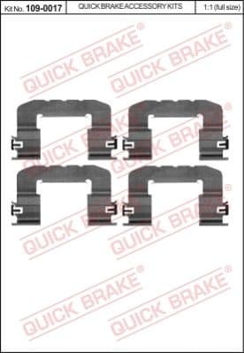 Brake pads accessory kit 109-0017