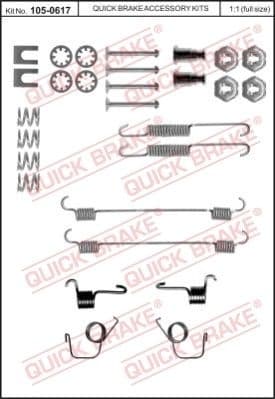 Brake shoes accessory kit 1050617
