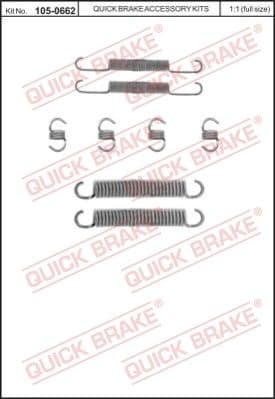 Accessory Kit, brake shoes 105-0662
