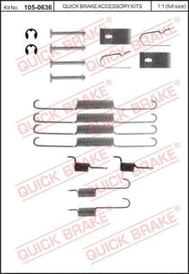 Accessory Kit, brake shoes 105-0636