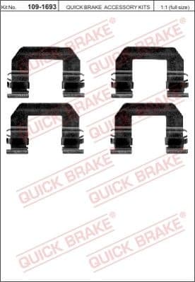 Accessory Kit, disc brake pad 109-1693