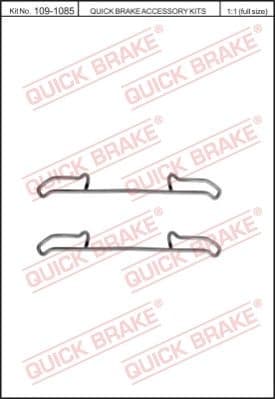 Accessory Kit, disc brake pad 109-1085