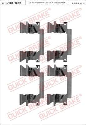 Accessory Kit, disc brake pad 109-1862