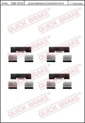 Accessory Kit, disc brake pad 109-1214
