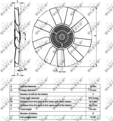 Clutch, radiator fan FULL KIT 49543 - image 5