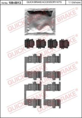 Brake pads accessory kit 109-0013