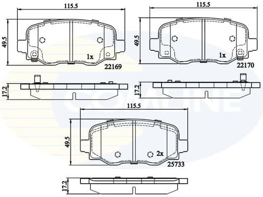 Brake pads rear CBP32303