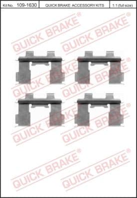 Accessory Kit, disc brake pad 109-1630