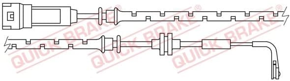Warning Contact, brake pad wear WS0223A