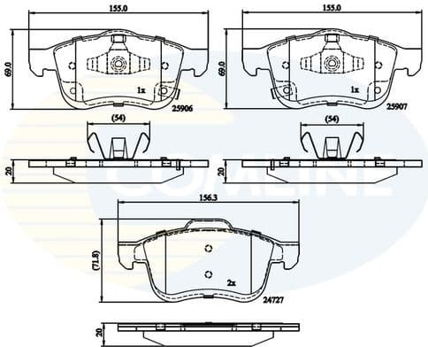Brake pads front CBP32280