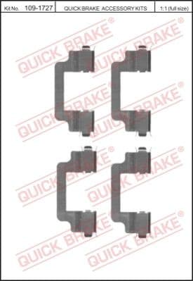 Accessory Kit, disc brake pad 109-1727