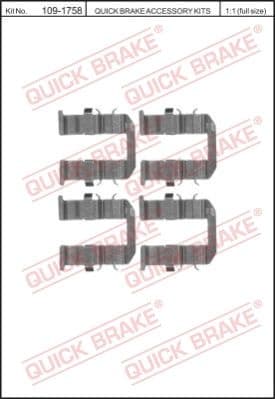 Accessory Kit, disc brake pad 109-1758