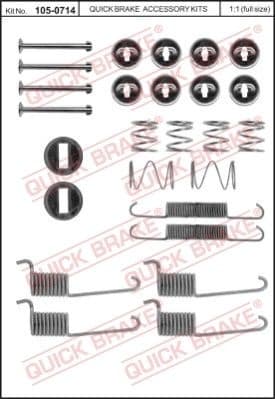 Accessory Kit, brake shoes 105-0714