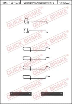 Accessory Kit, disc brake pad 109-1070