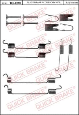 Accessory Kit, brake shoes 105-0797