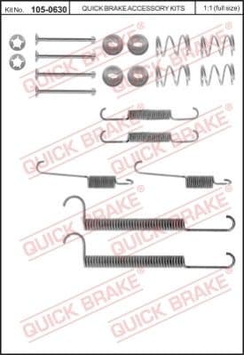 Accessory Kit, brake shoes 105-0630