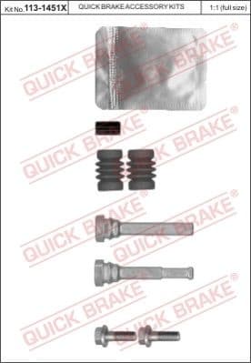 Guide Sleeve Kit, brake caliper 113-1451X