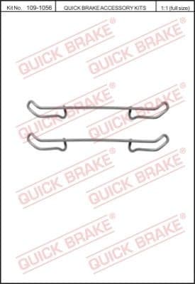 Accessory Kit, disc brake pad 109-1056