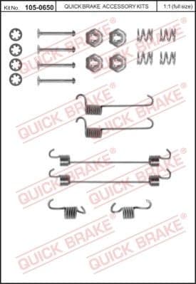 Accessory Kit, brake shoes 105-0650