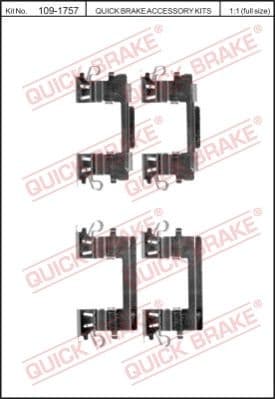 Accessory Kit, disc brake pad 109-1757