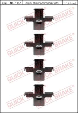 Accessory Kit, disc brake pad 109-1157